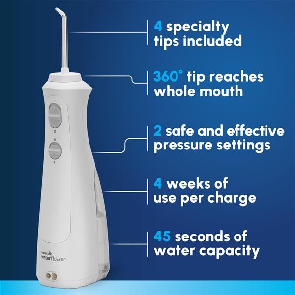 White Cordless Pearl Water Flosser – White (WF-13CD010) - Image 3