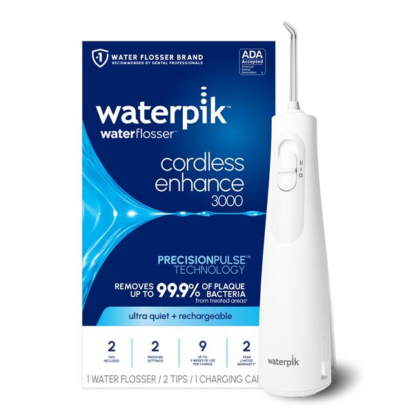 White Cordless Enhance 3000 Water Flosser – White (WF-21W010) - Image 2