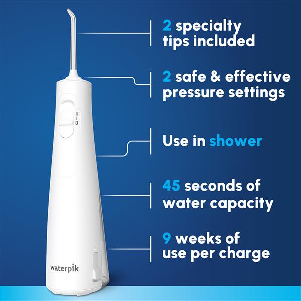 White Cordless Enhance 3000 Water Flosser – White (WF-21W010) - Image 3