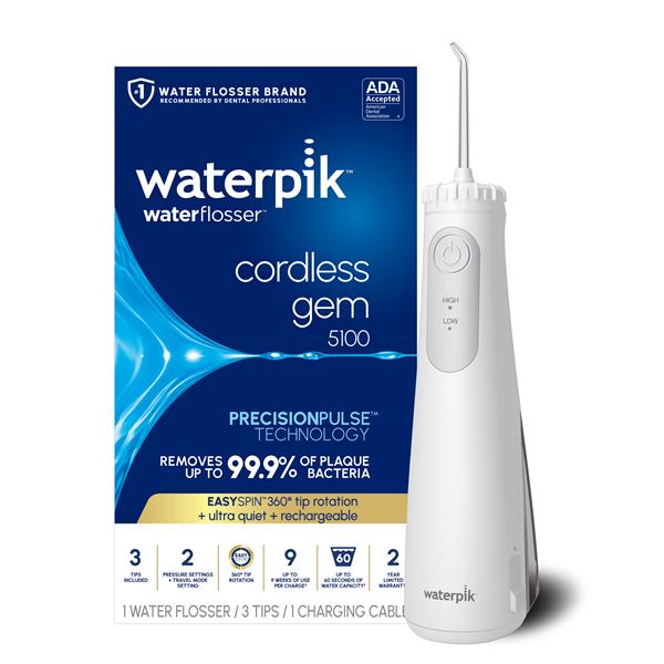 White Cordless Gem 5100 Water Flosser – White (WF-27CD010) - Image 2